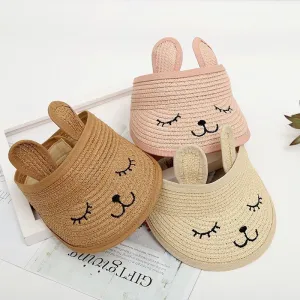 2019 Summer Children's Cat Empty Top Straw Hat