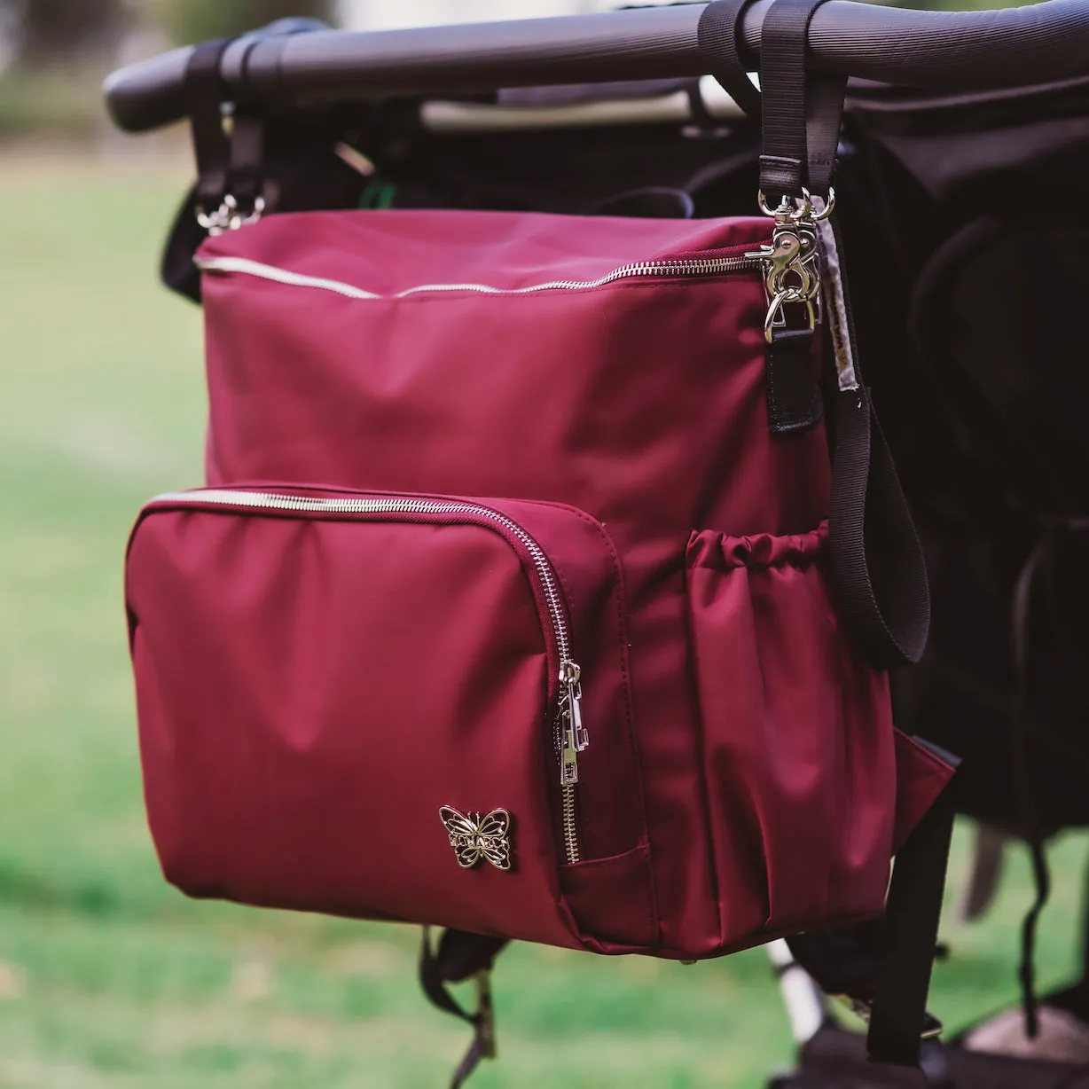 4-in-1 Nappy Backpack | Cranberry