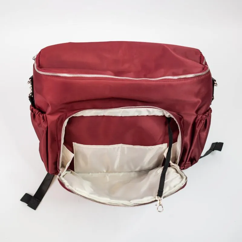 4-in-1 Nappy Backpack | Cranberry