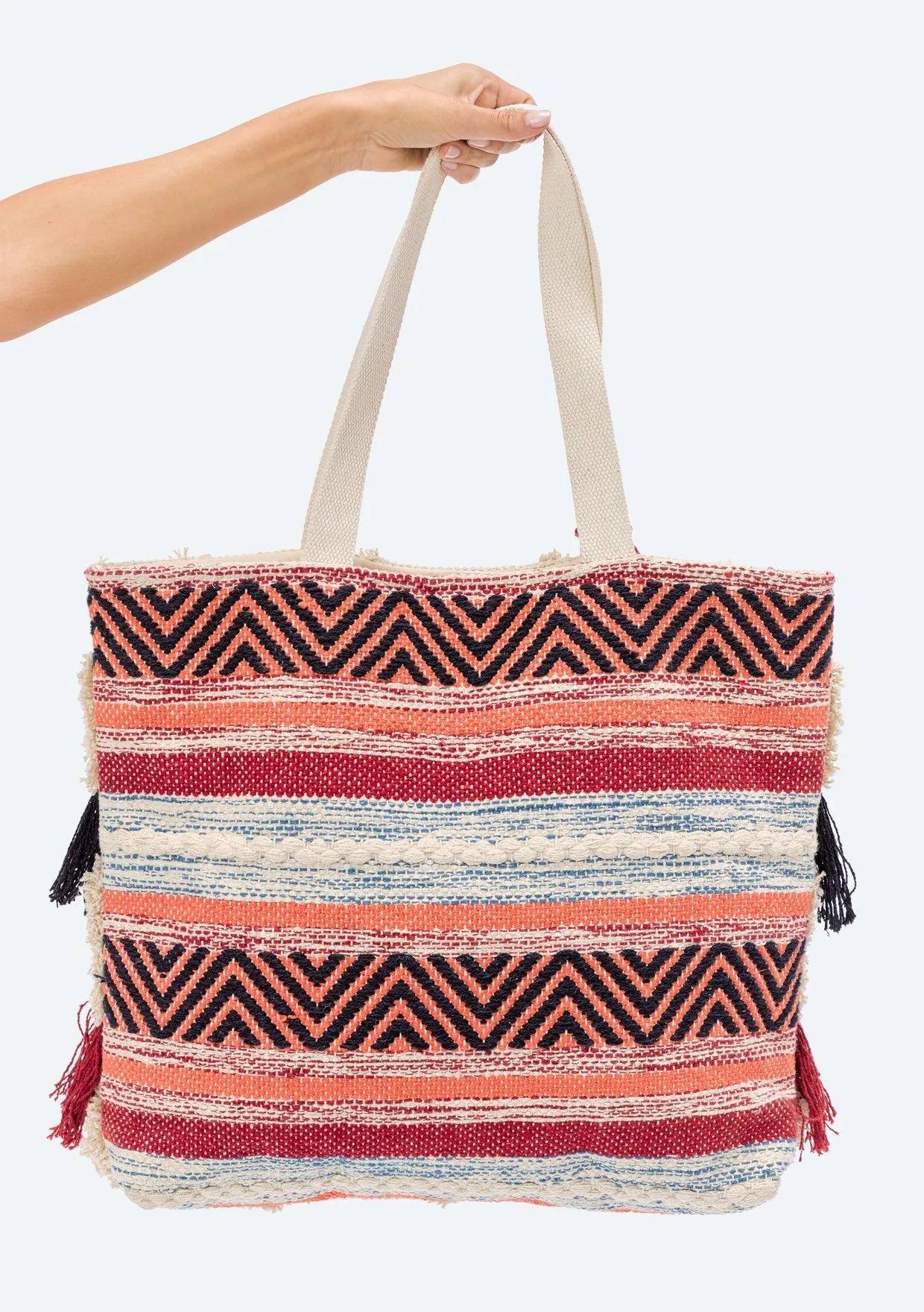 Amalfi Coast Fringed Tote