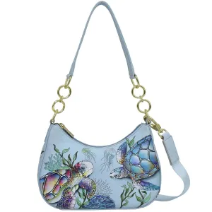 Anuschka Underwater Beauty Hobo Handbag