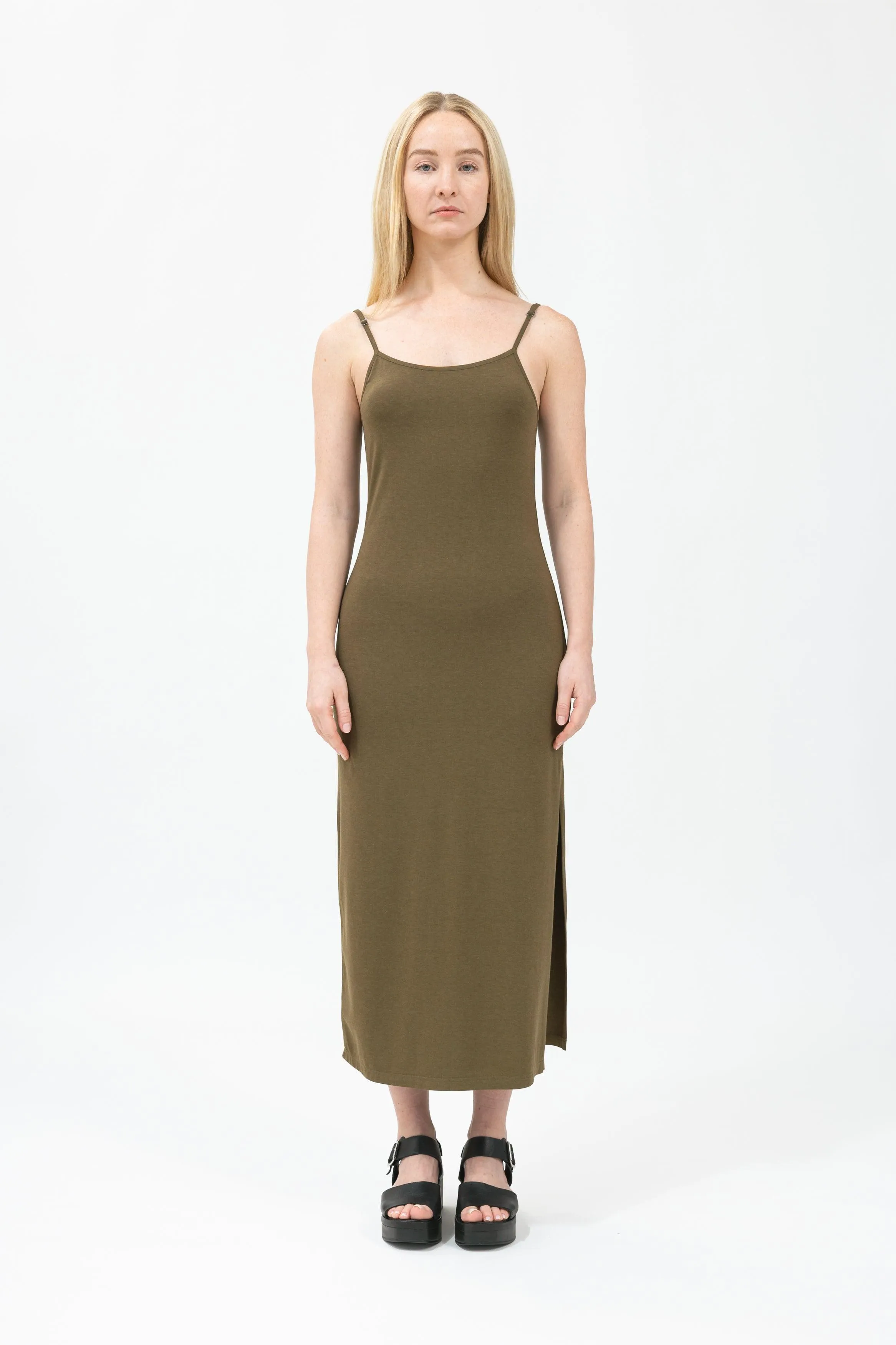 Bamboo Side Slit Cami Dress