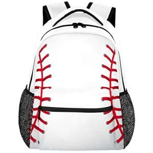 Baseball Backpacks for Girls Kids Boys, Sports Ball Print Casual Lightweight School Bags Laptop Backpack Student College Bookbag Travel Hiking Daypack