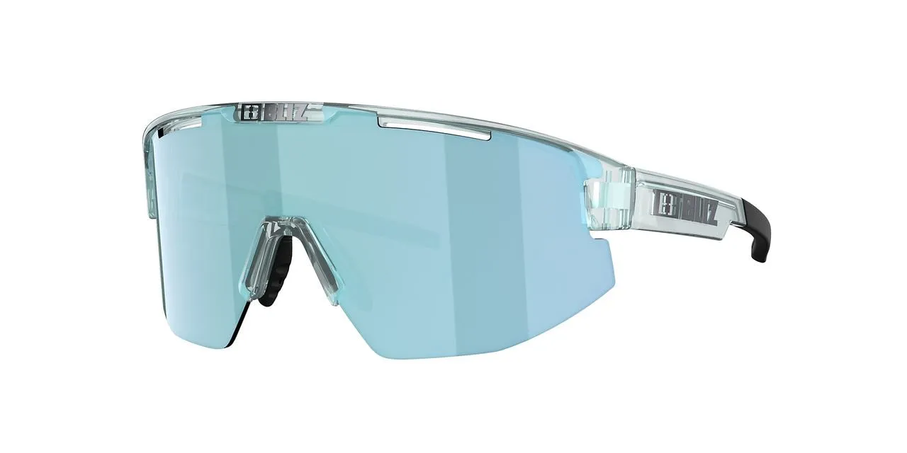 Bliz Matrix Sunglasses Cycling Sports White Frame Blue Lens