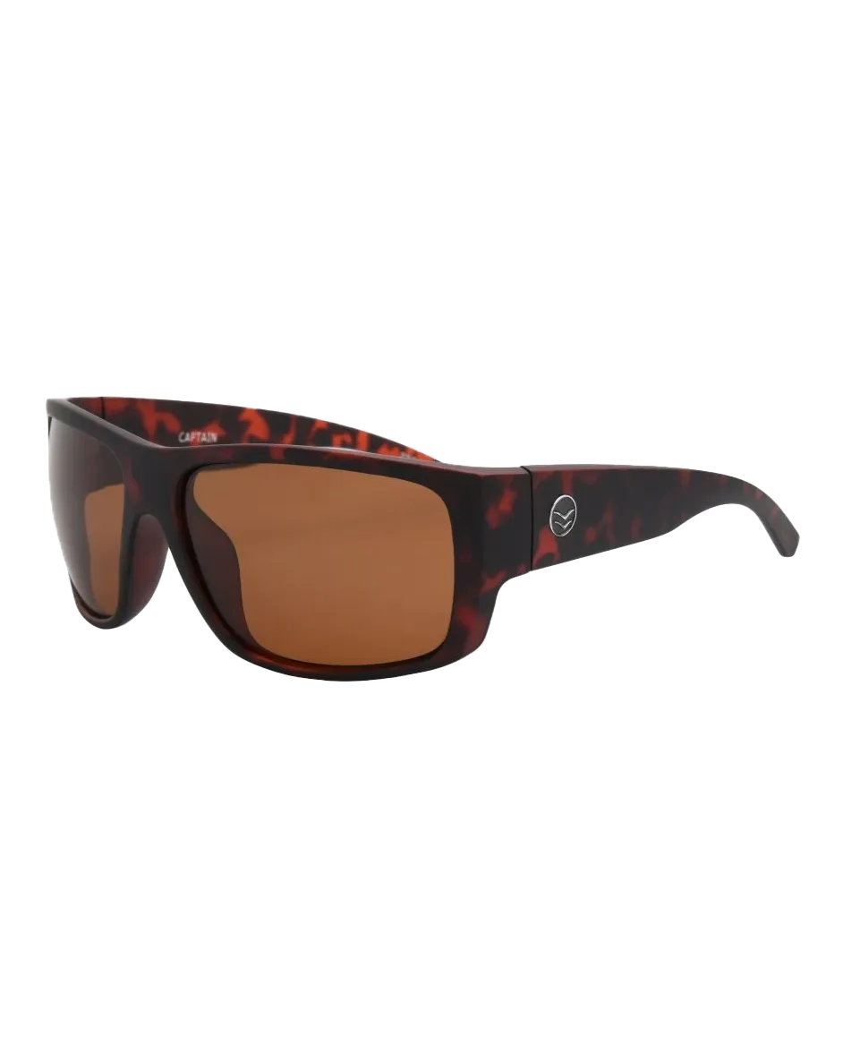 Captain Polarised Sunglasses in Tortoise & Brown