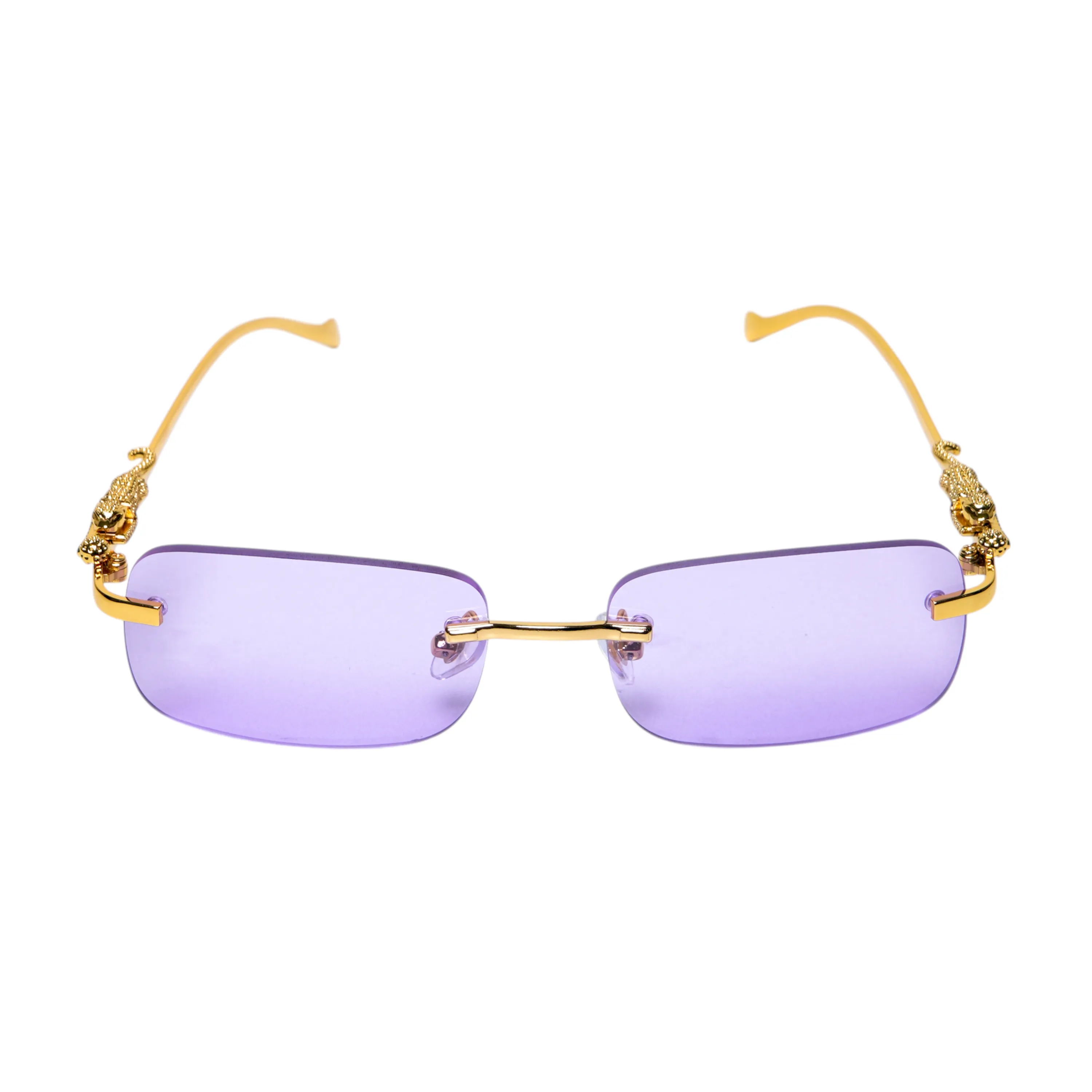 Chokore Rectangular Leopard Sunglasses (Lavender)