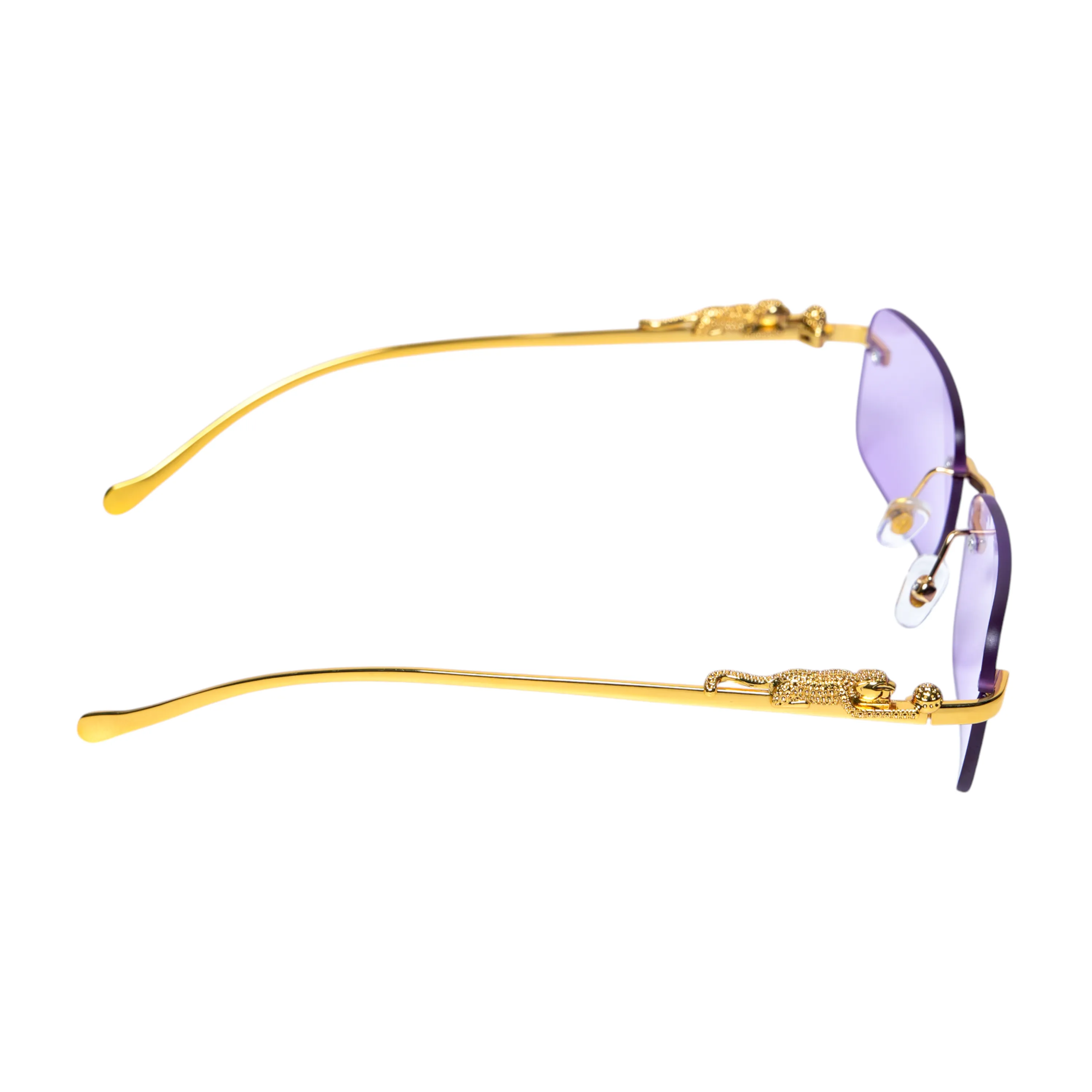 Chokore Rectangular Leopard Sunglasses (Lavender)