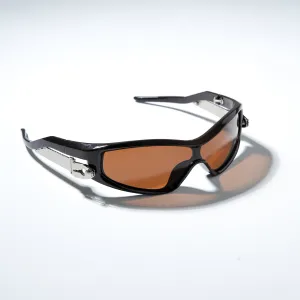 Chokore Retro Urban Chic Sporty Sunglasses (Brown & Black)