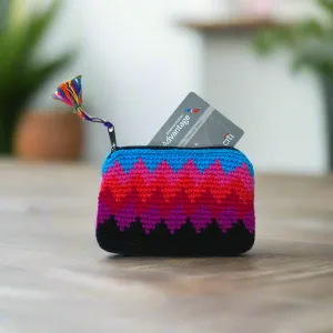 Crochet Multicolor Coin Purse with Tassel - Guatemala