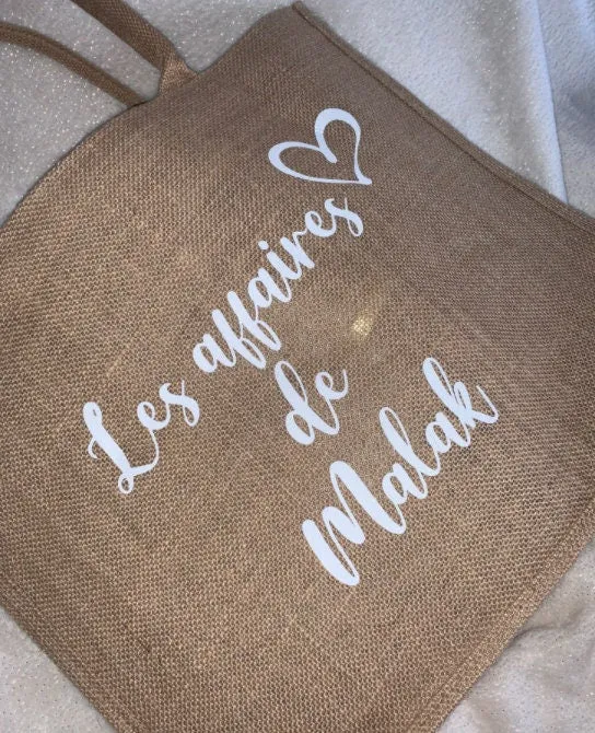 Custom Burlap Tote Gift Bags -Personalized Bridesmaid Beach Bag -  Beach Bags - Beach Tote Bag with Name - Wedding Favor Bridesmaid Gift