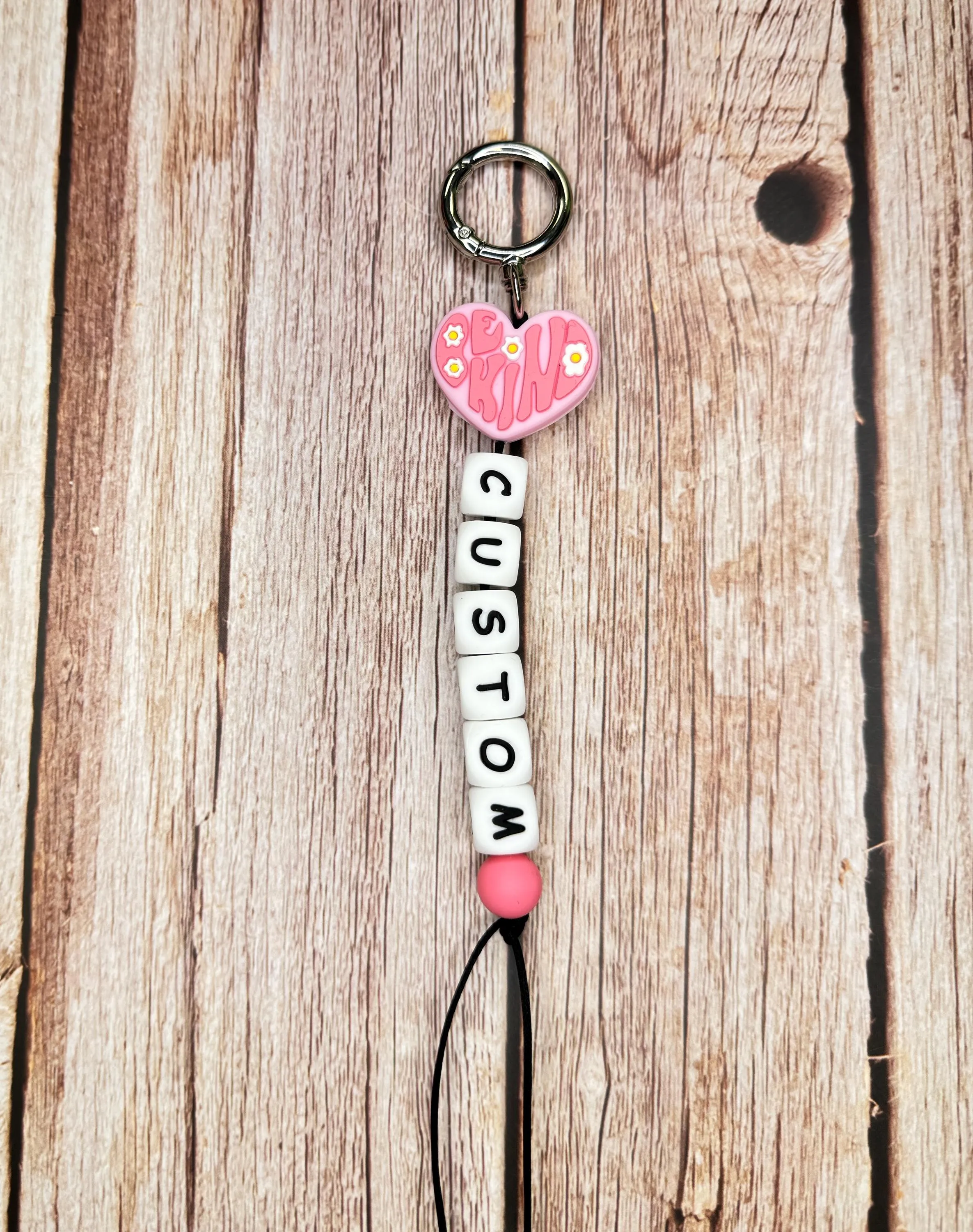 Customizable Be Kind Heart Keychain or Backpack Clip – A Little Reminder to Spread Kindness