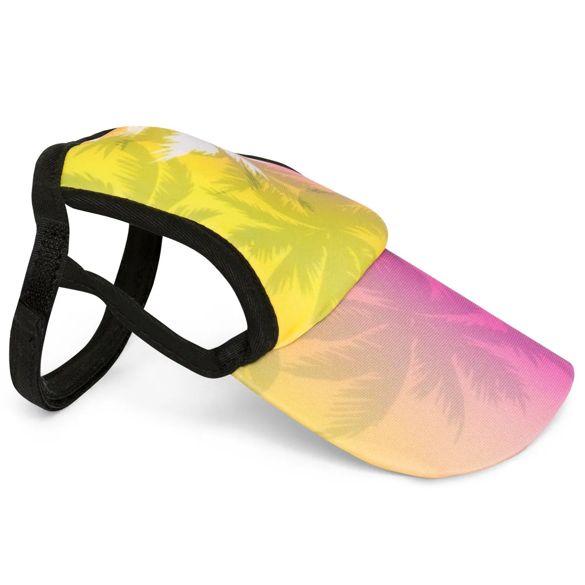 Dog Visor - Palm Tree Pink