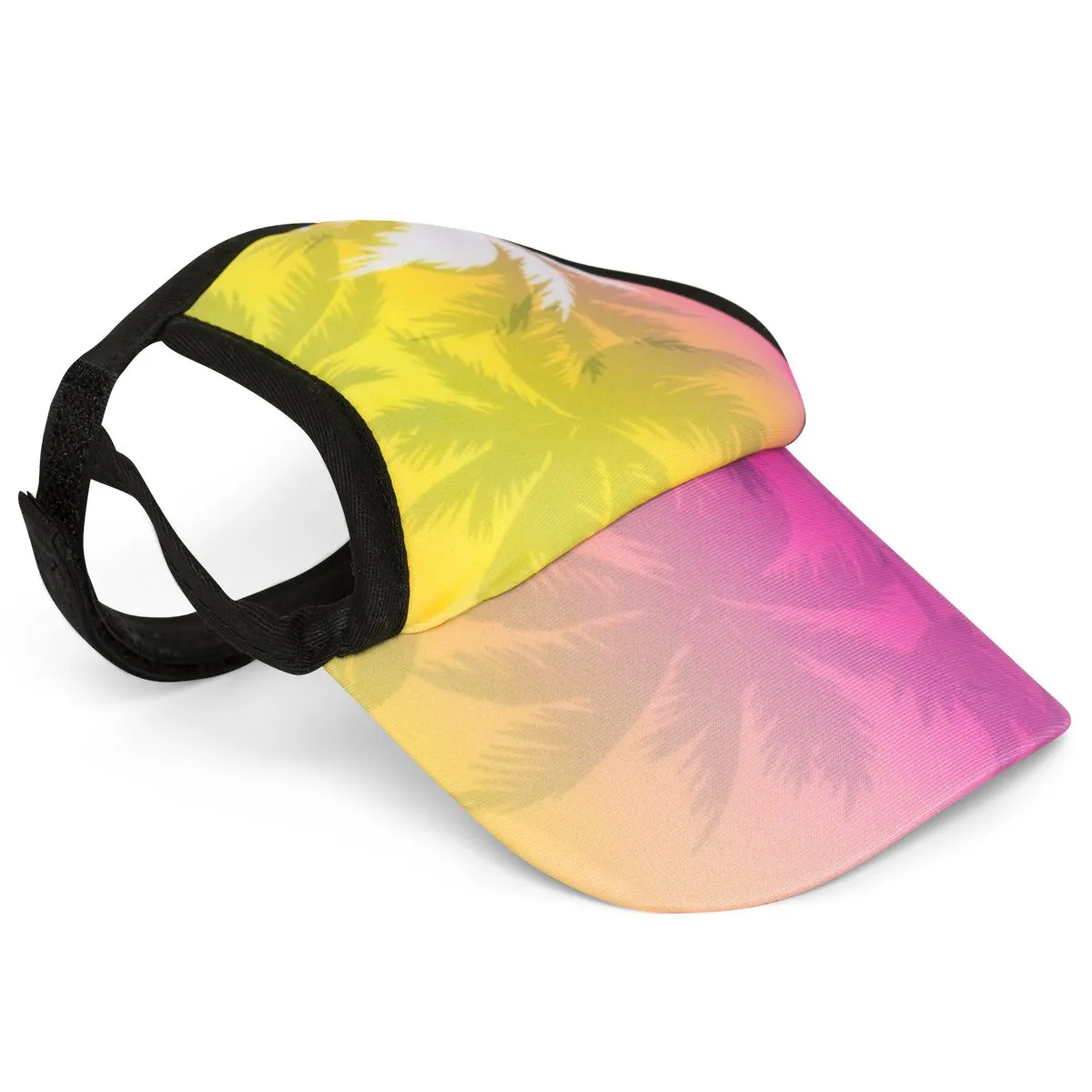 Dog Visor - Palm Tree Pink