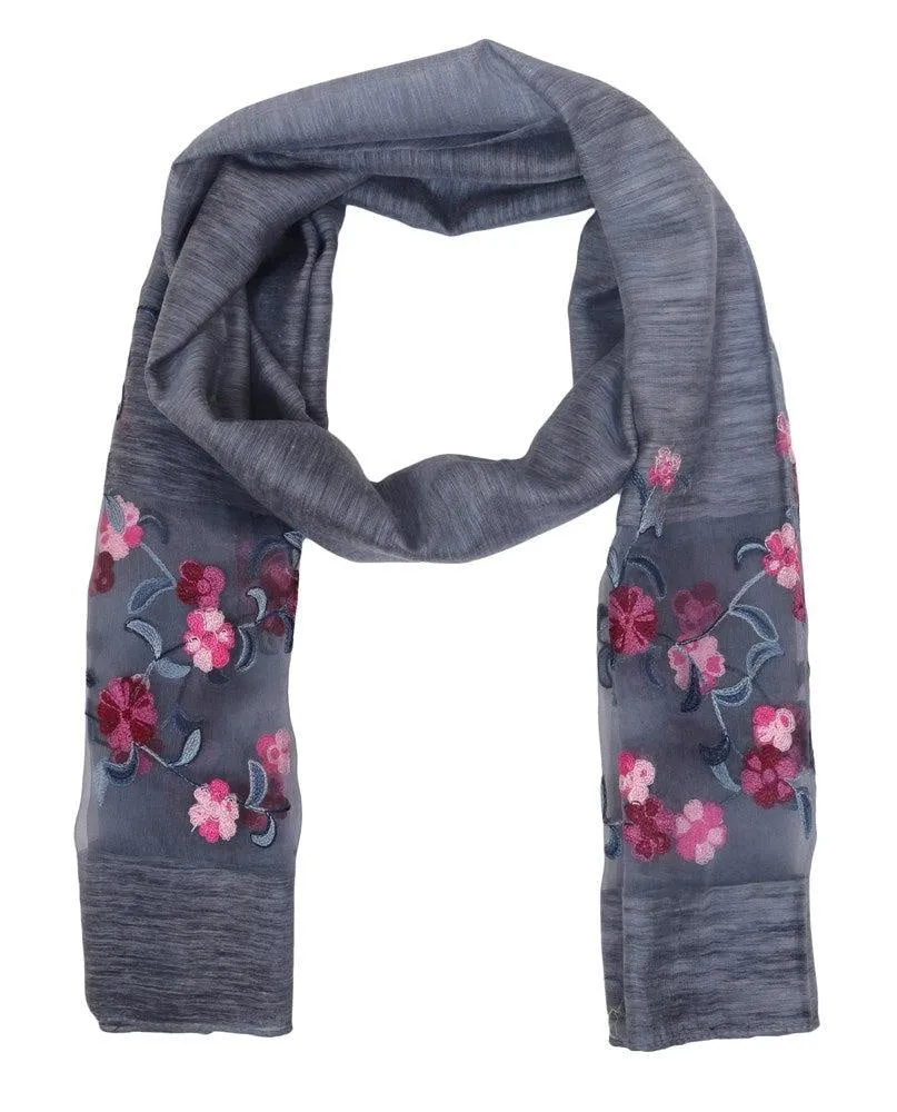 FabSeasons Solid Dark Grey Viscose Stylish Scarf