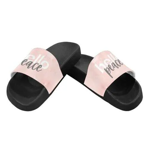 Flip-Flop Sandals, Peace Marble Hello Peace Style Women's Slides