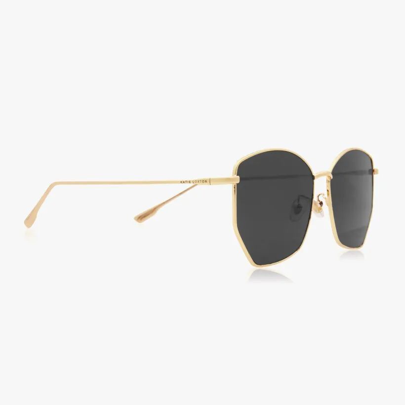 Gold Havana Metal Frame Sunglasses