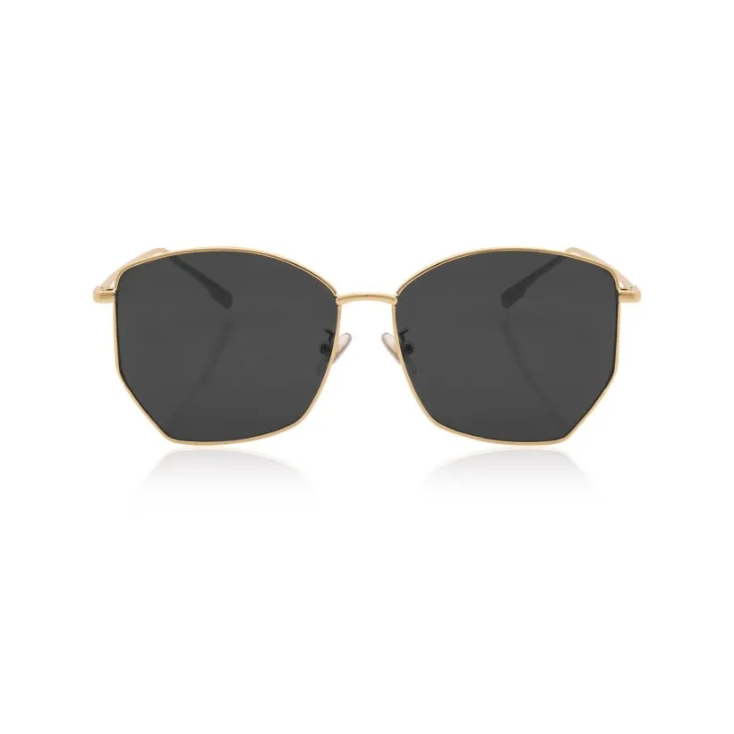 Gold Havana Metal Frame Sunglasses