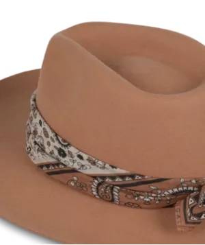 Goulburn Womens Wide Brim Fedora Terracotta