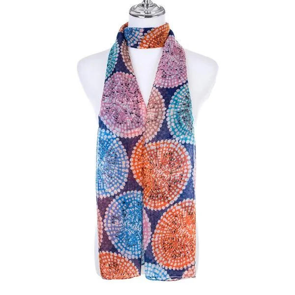 Gracie Dot Navy Scarf