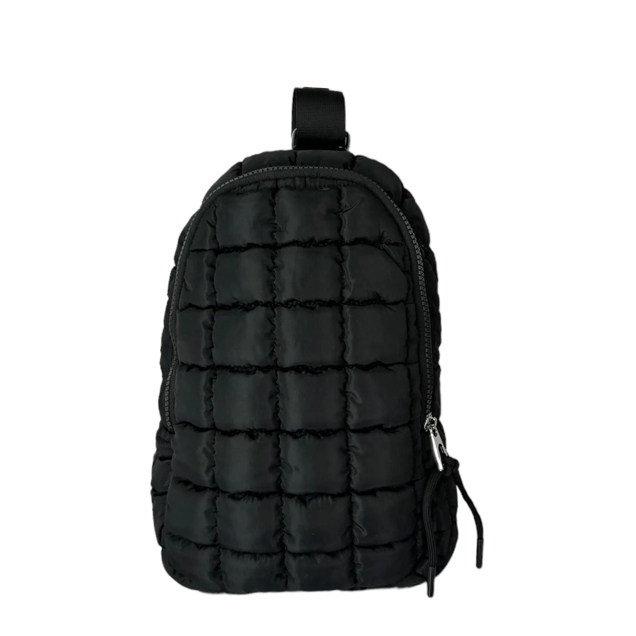 GZ-7413 Puffer Quilted Crossbody Black