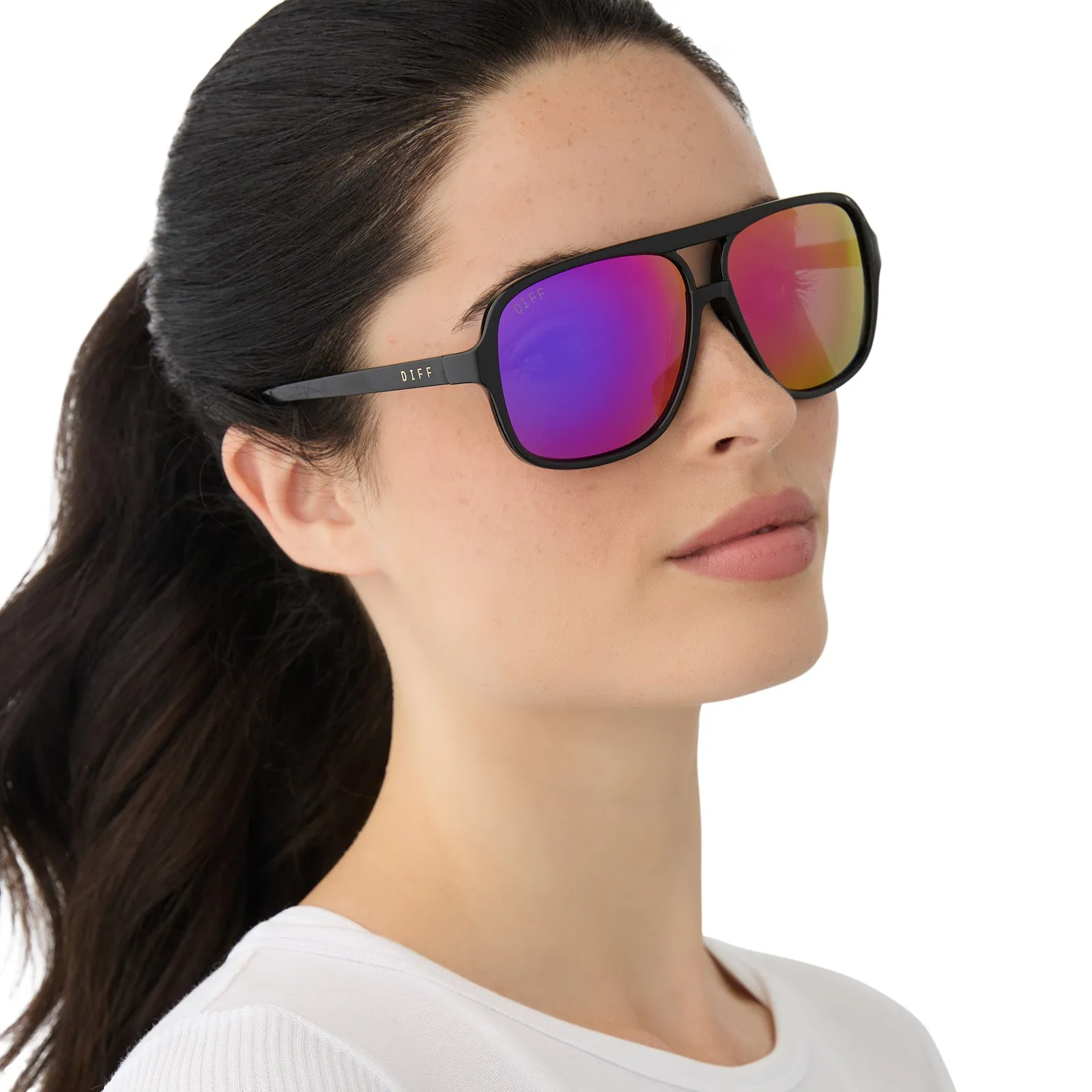 HANGTIME - BLACK   PINK RUSH MIRROR   POLARIZED SUNGLASSES