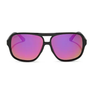 HANGTIME - BLACK   PINK RUSH MIRROR   POLARIZED SUNGLASSES