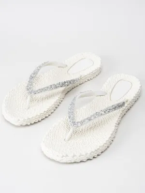 Ilse Jacobsen Flip Flops With Jewels Creme CHEERFUL03G 12