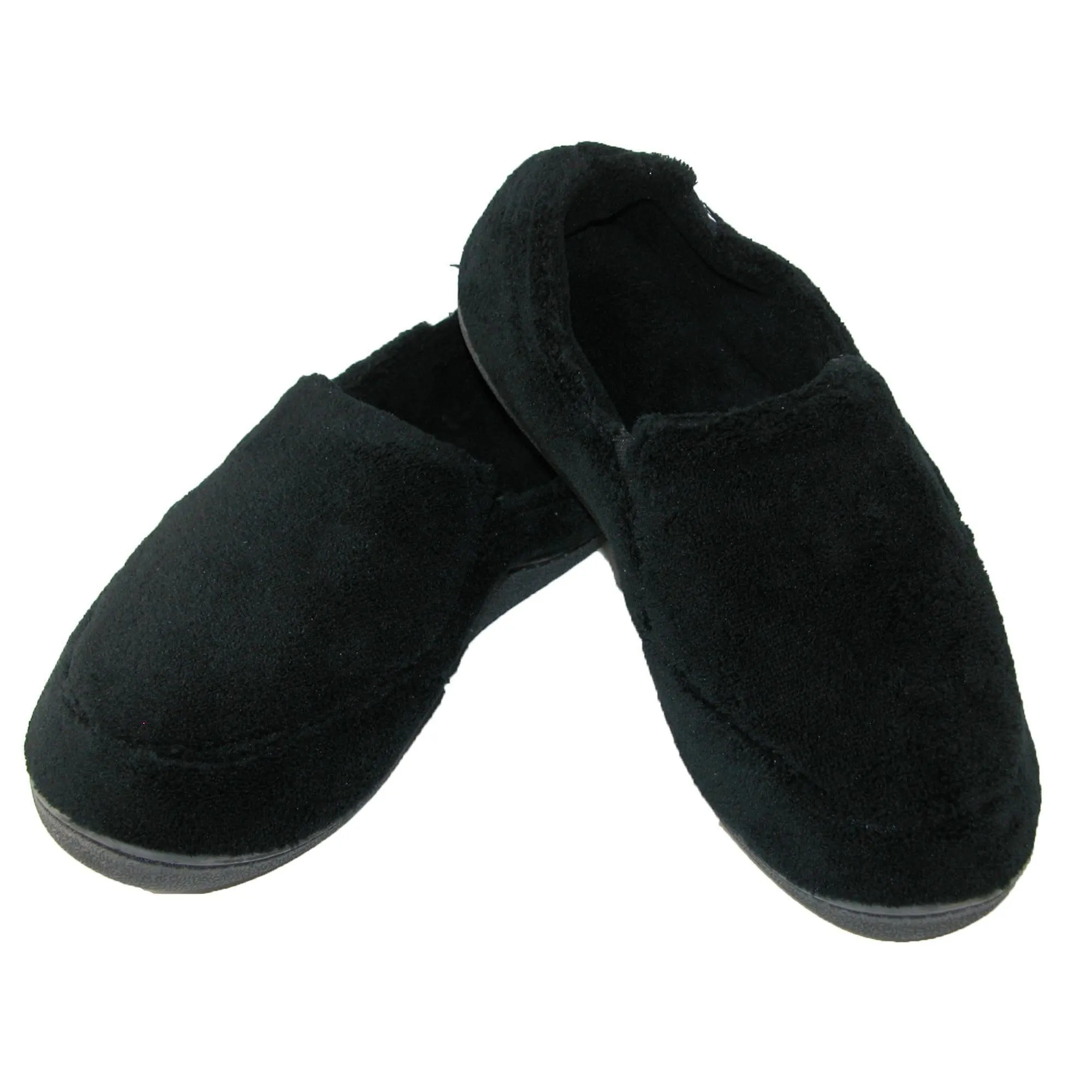 Isotoner Men's Microterry Memory Foam Indoor/Outdoor Slip-On Slippers