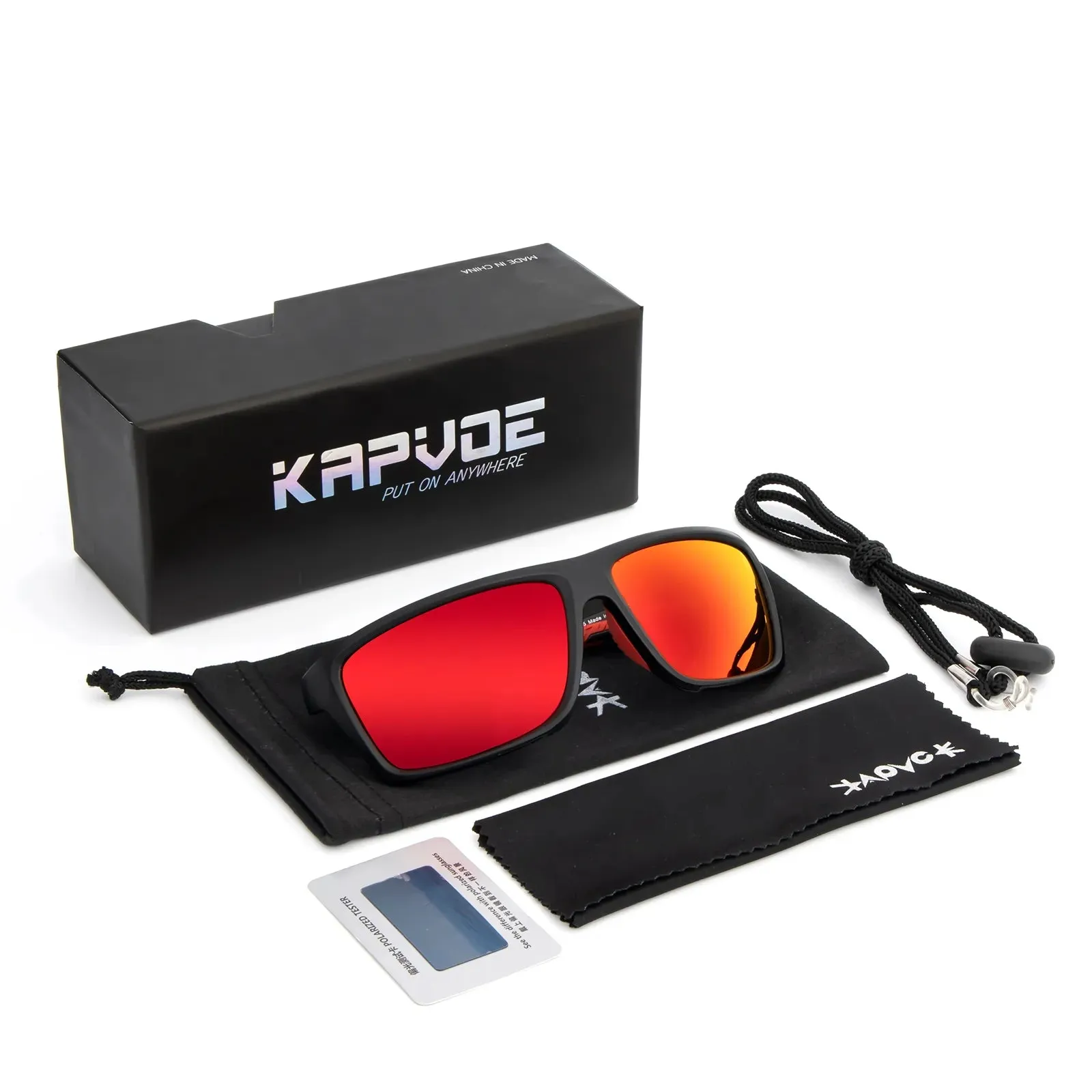 Kapvoe Polarized Men Sunglases UV400 Protect Eyewear for Men Fishing Cycling glasses Driving Climbing Outdoor Sunglasses Sports