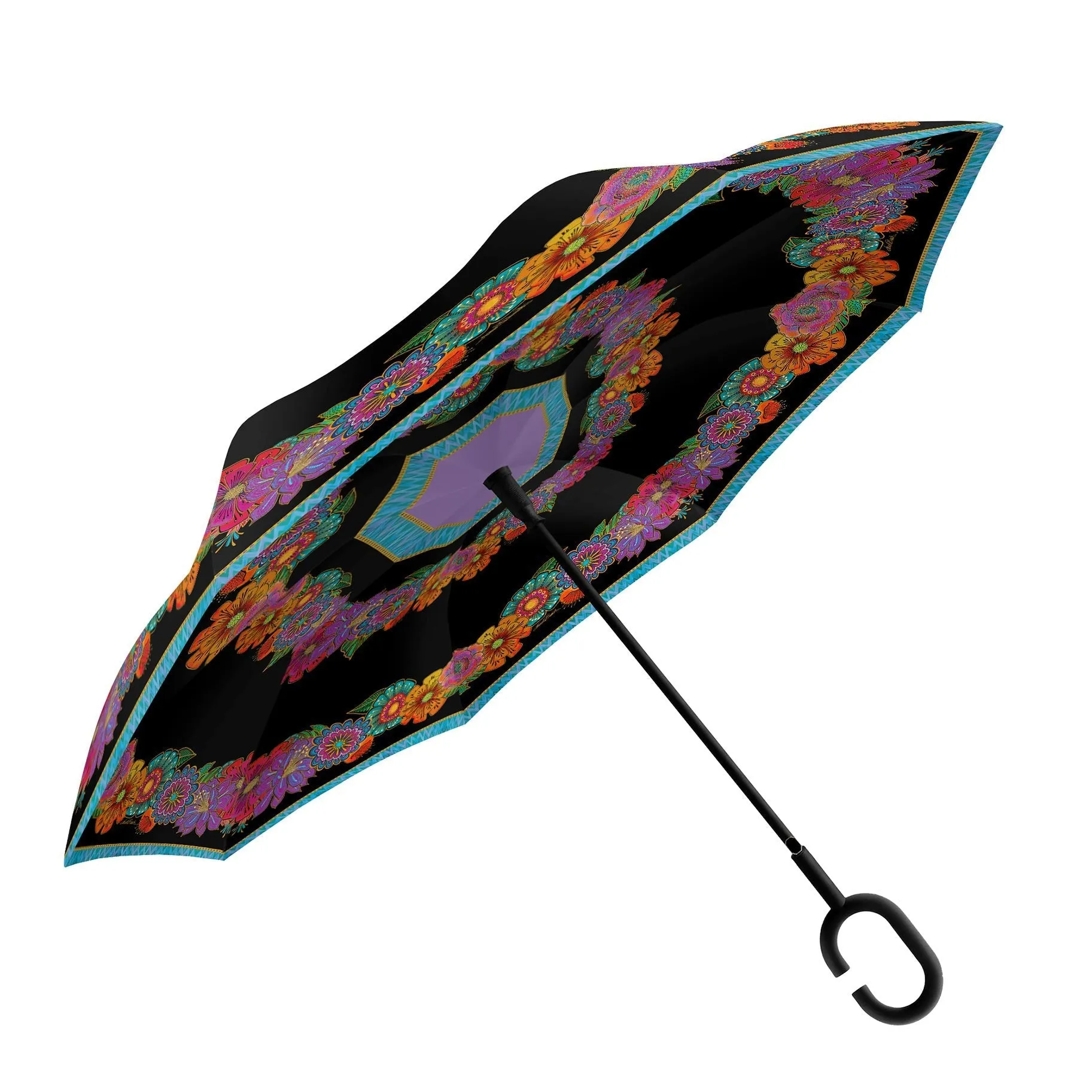 Laurel Burch Blooms Reverse Umbrella