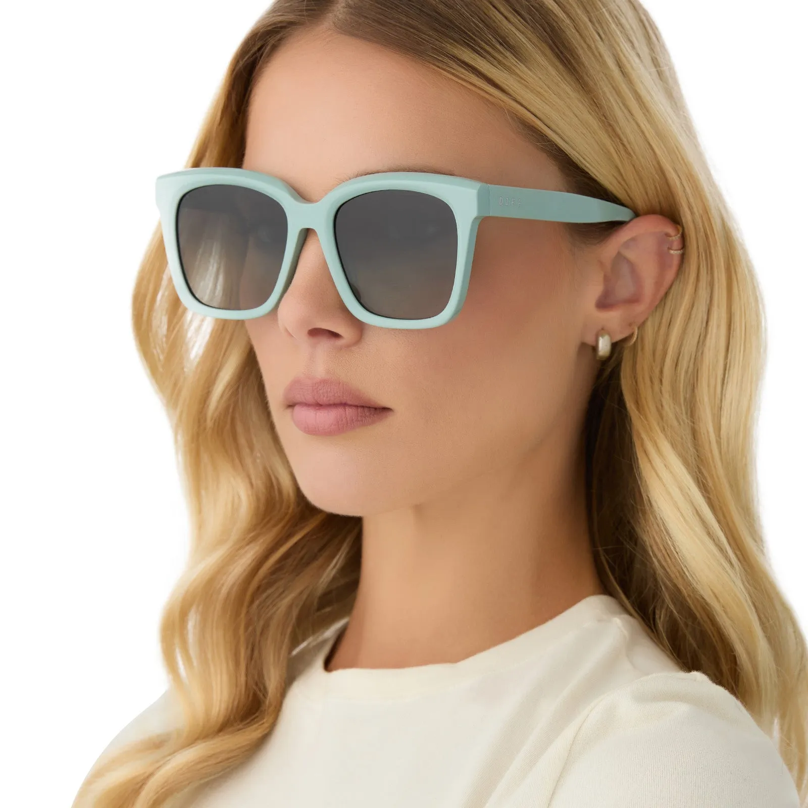 MEREDITH - STEEL TEAL   GREY GRADIENT   POLARIZED SUNGLASSES