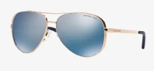 Michael Kors Womens Chelsea Polarized Sunglasses - Rosegold Tone/Purple Mirror