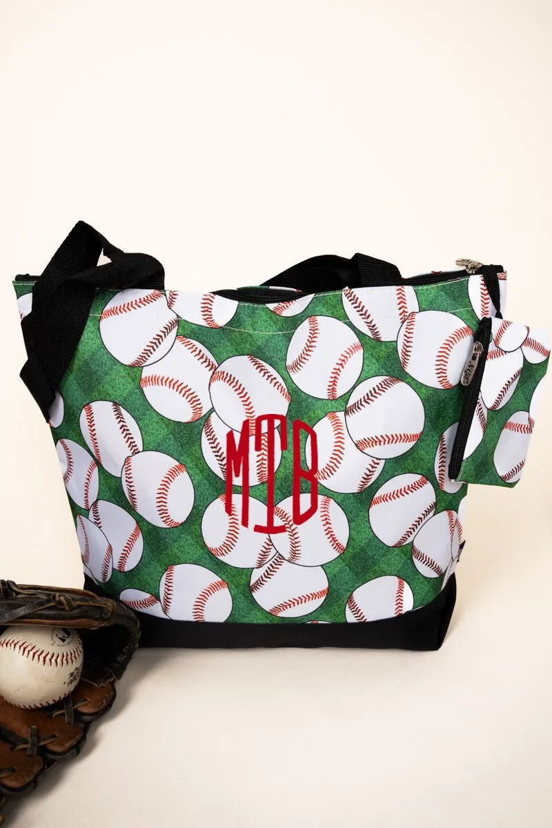 NGIL Bases Loaded with Black Trim Tote Bag