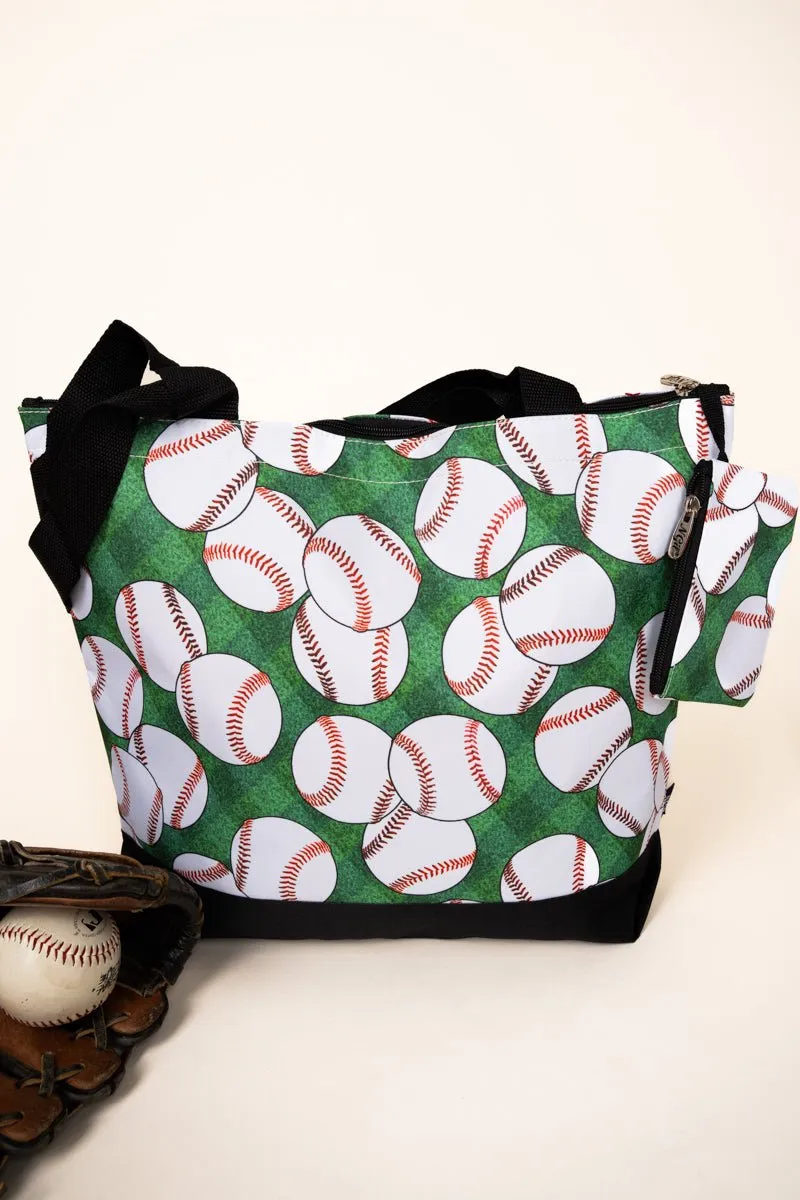 NGIL Bases Loaded with Black Trim Tote Bag