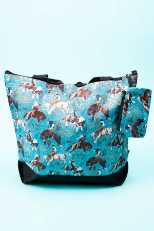 NGIL Blue Ridge Rodeo with Black Trim Tote Bag