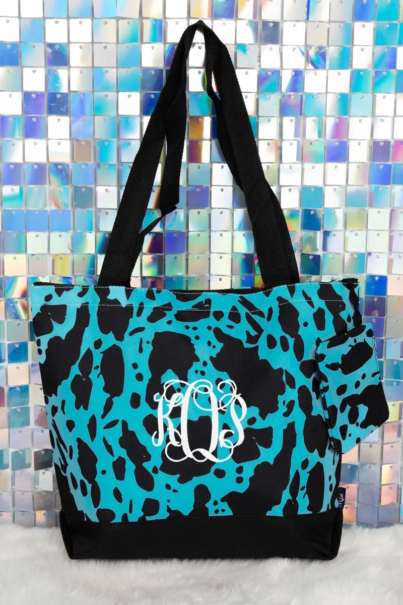 NGIL Turquoise Milkin' It with Black Trim Tote Bag