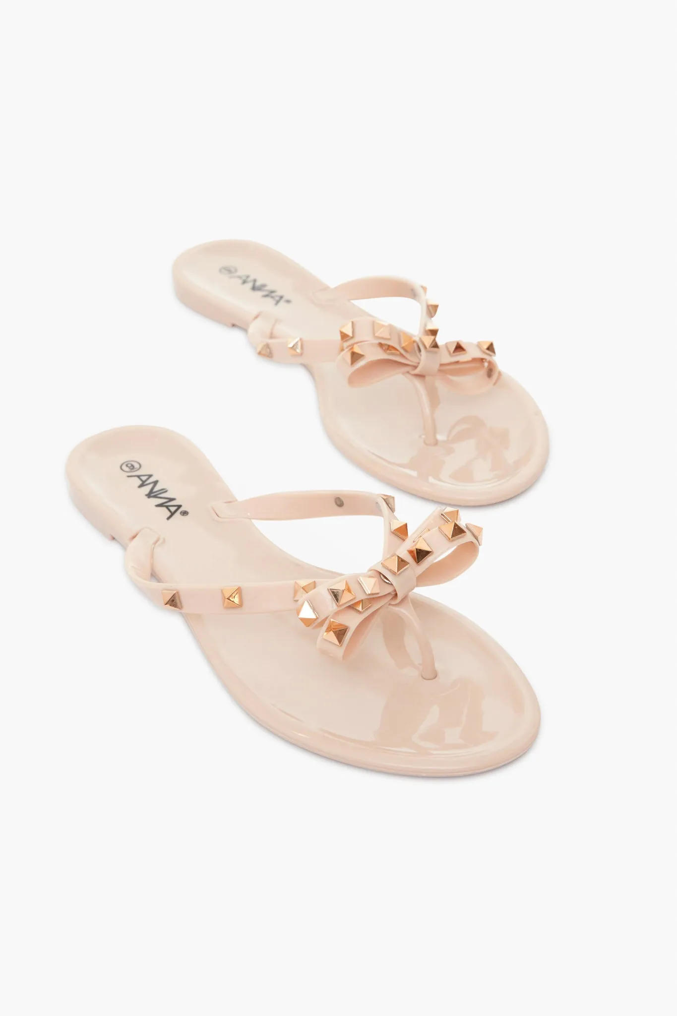 Nude Jelly Bowtie Sandals