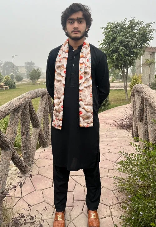 PAKISTAN BRAND SCARF FOR MEN - SEAMLESS FLORAL