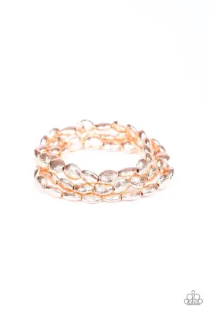 Paparazzi Bracelet ~ Basic Bliss - Rose Gold