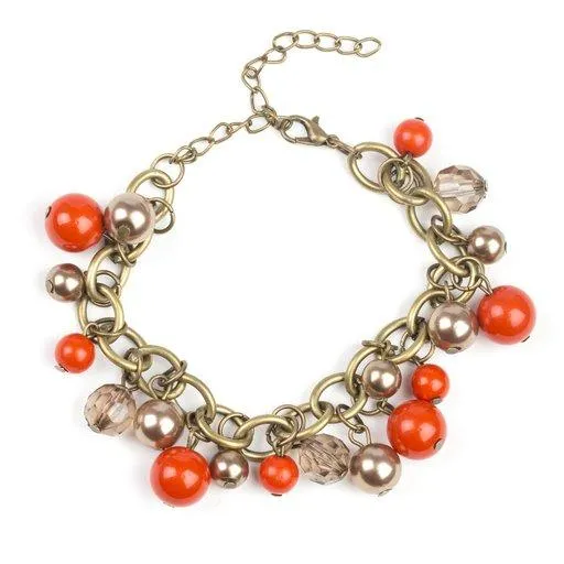 Paparazzi Bracelet ~ Grit and Glamour - Orange