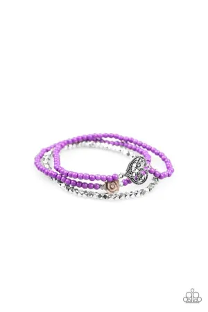 Paparazzi Bracelet ~ Lovers Loot - Purple