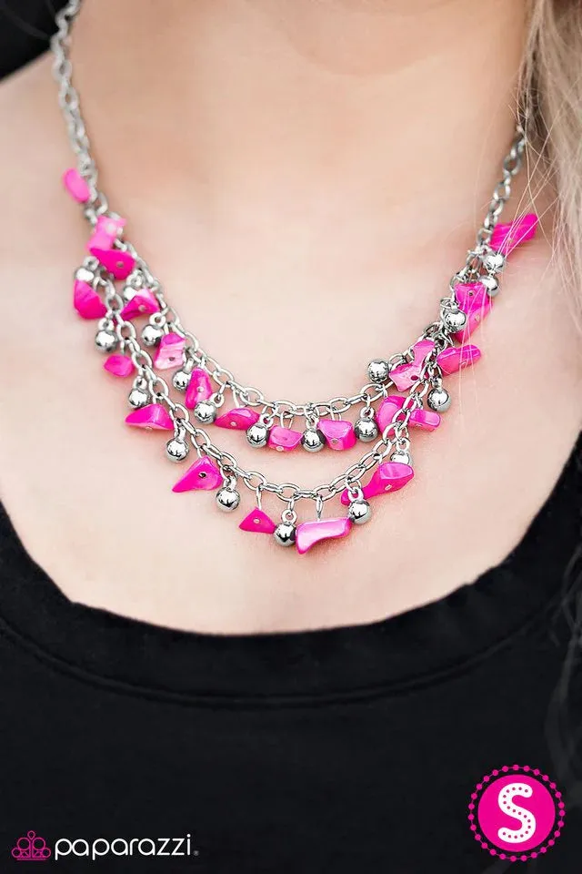 Paparazzi Necklace ~ Coastal Living - Pink