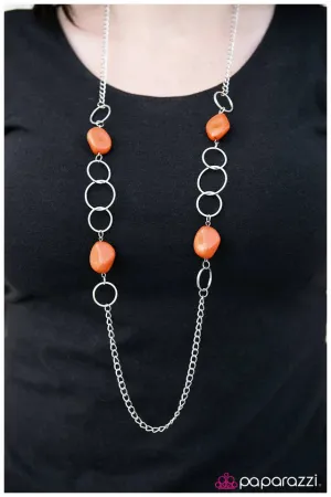 Paparazzi Necklace ~ Less Is More - Orange