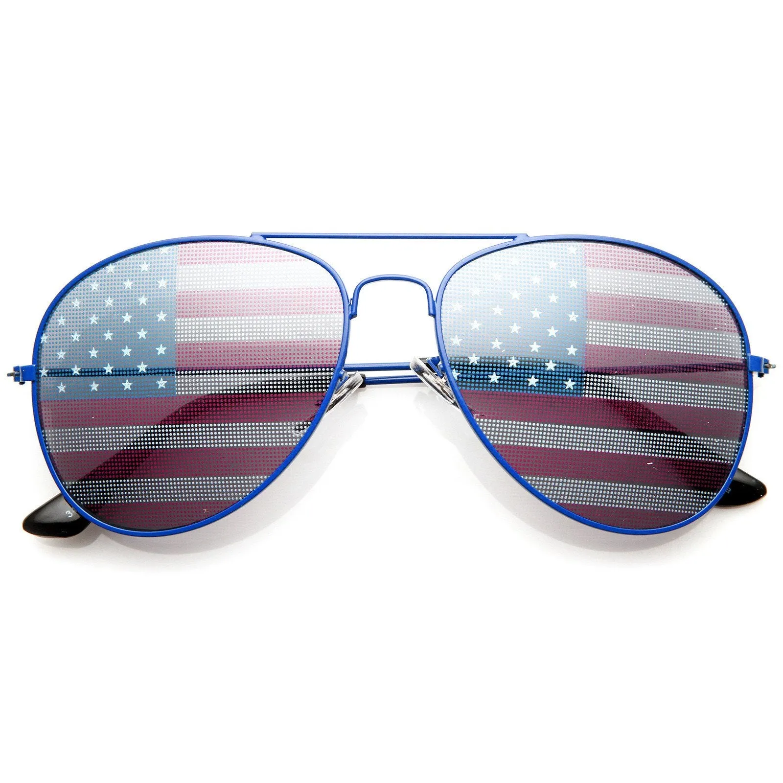 Party Independence Day USA Flag Aviator Sunglasses 8954