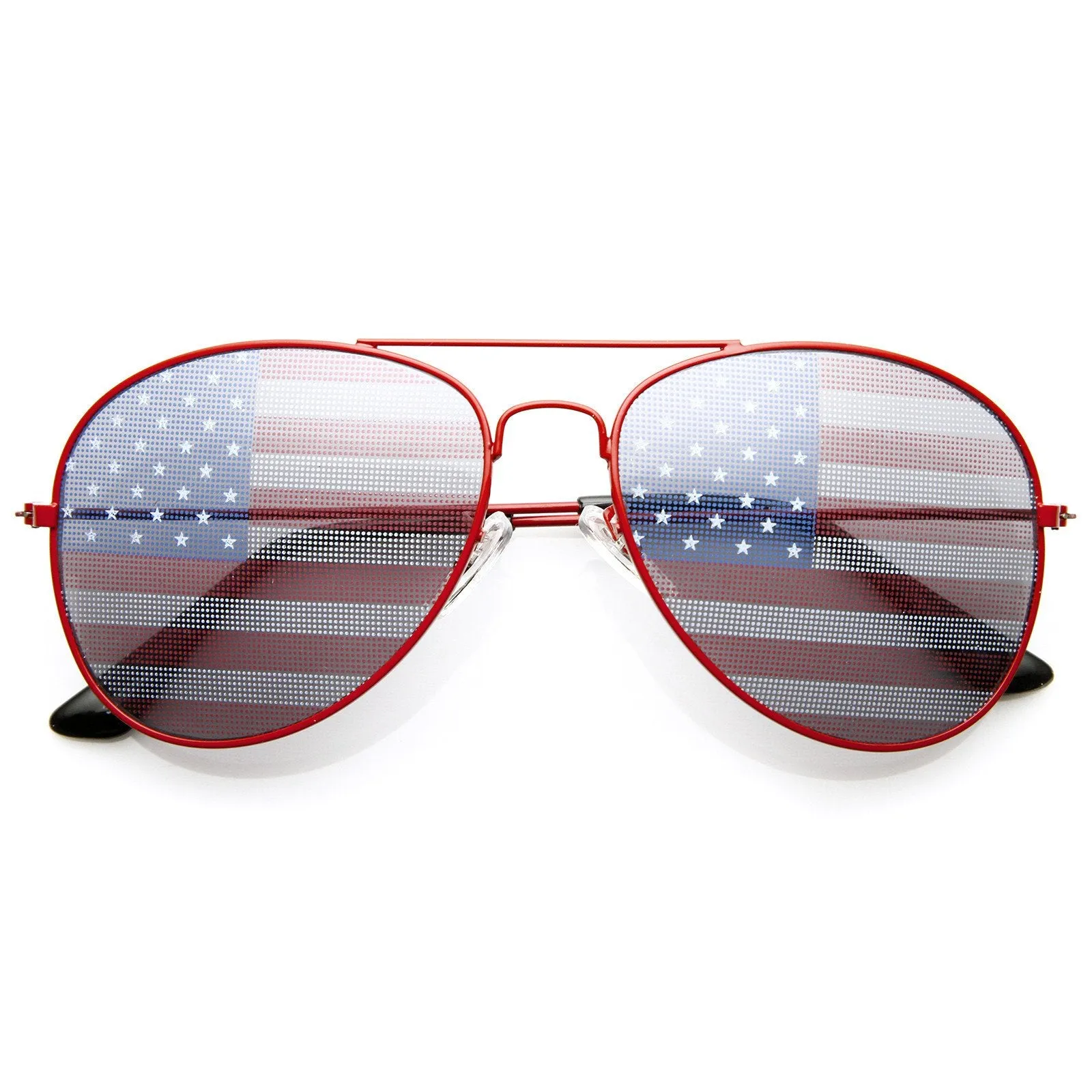 Party Independence Day USA Flag Aviator Sunglasses 8954