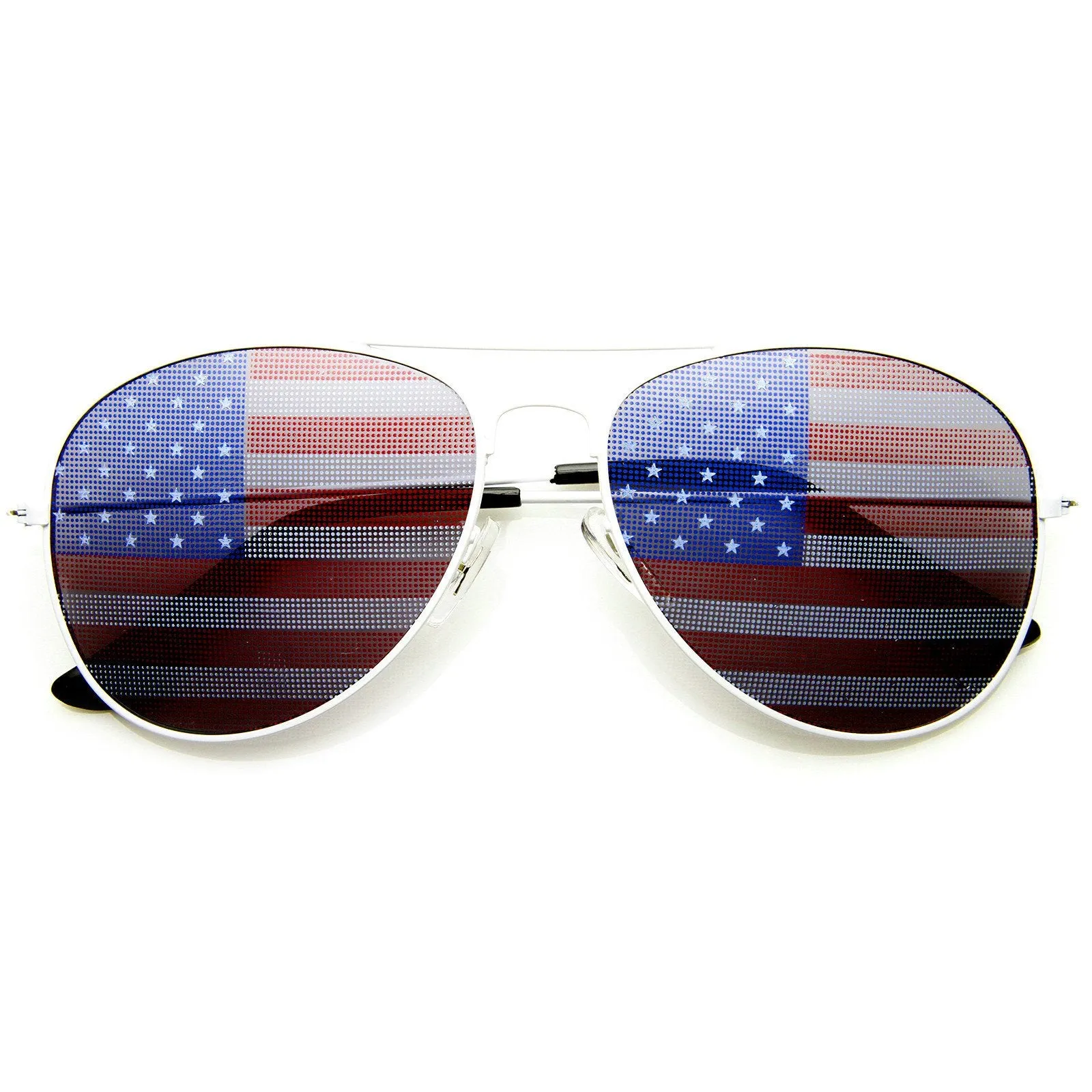 Party Independence Day USA Flag Aviator Sunglasses 8954