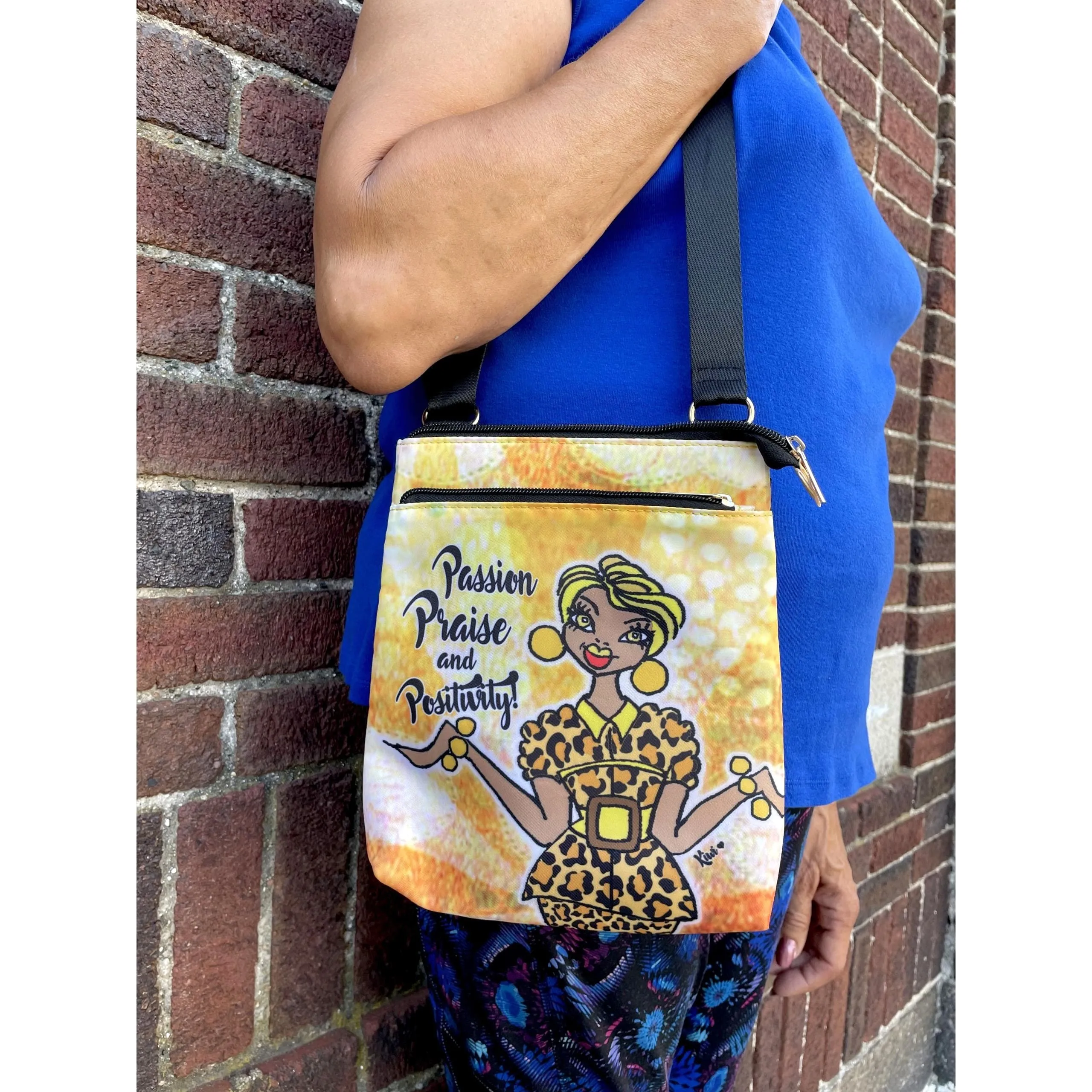 Passion, Praise and Positivity Crossbody Travel Purse