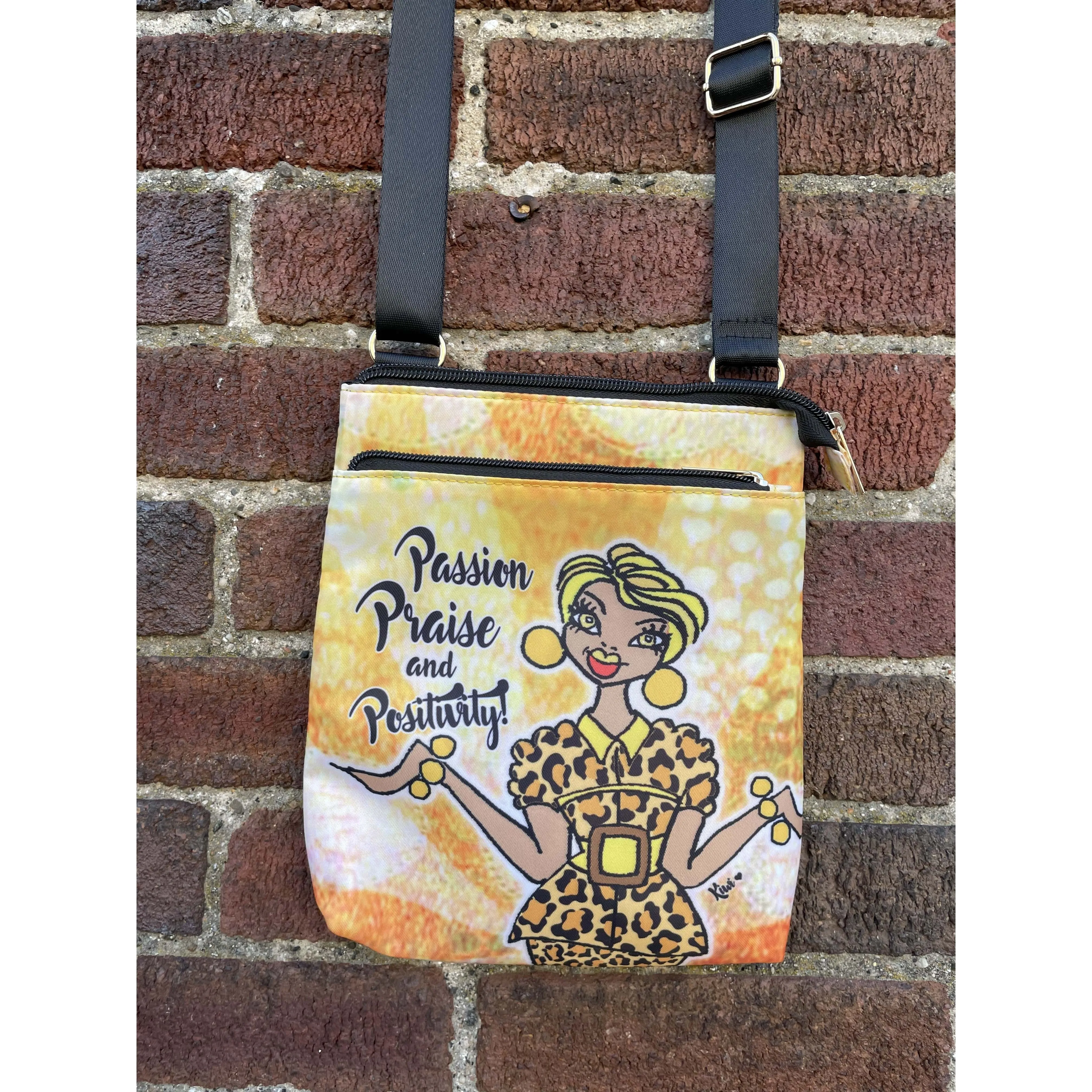 Passion, Praise and Positivity Crossbody Travel Purse