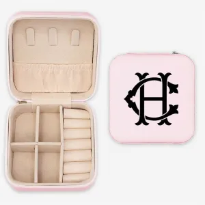 Pink Travel Jewelry Case