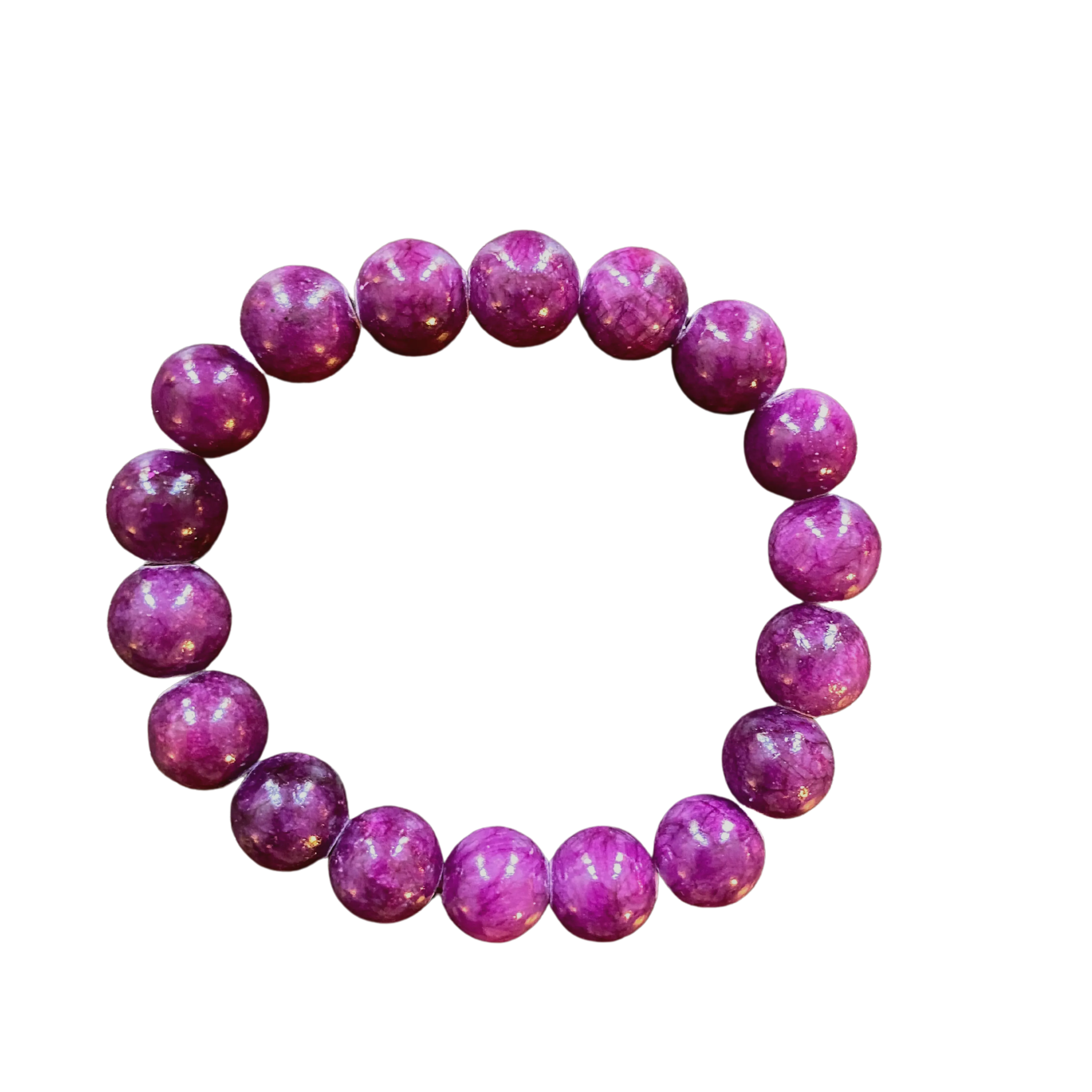 Plum Riverstone 10mm Bracelet